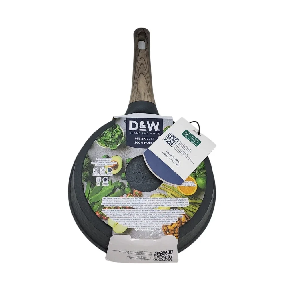 D&W Deane And White Cookware 8inch Frying Pan Skillet Nonstick Interior Charcoal